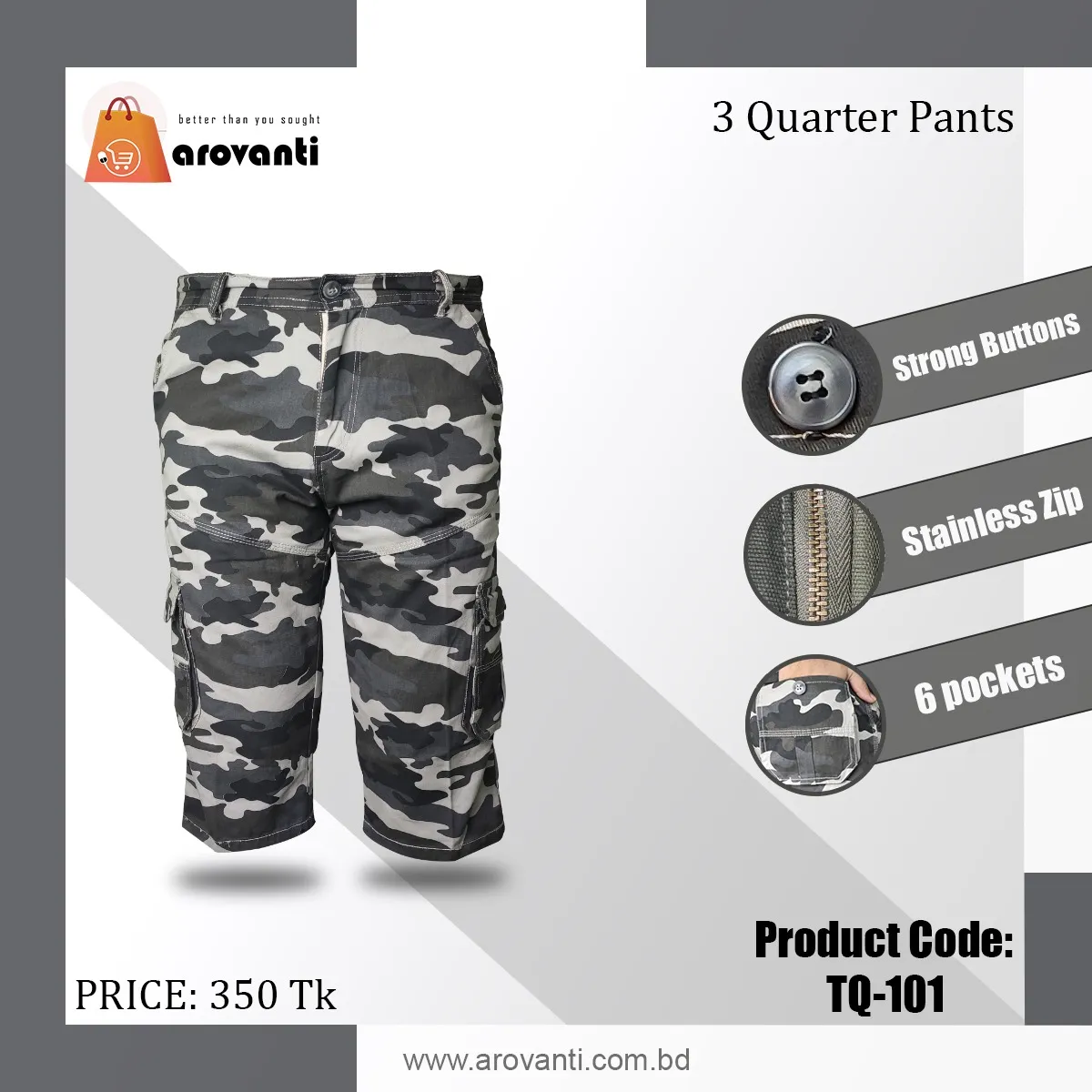 Three Quarter Six Pocket